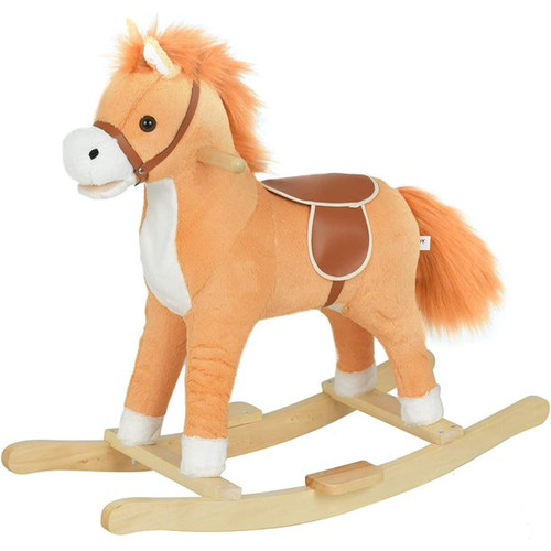 1 Units of Uenjoy Kids Rocking Horse Max Weight 66lbs for Aged 2-5 Years - Yellow - MSRP $90 - Brand New (Lot # BN639705)
