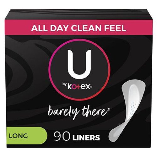 24 Units of U by Kotex Barely There Folded and Wrapped Pantiliners Long - 90.0 ea - MSRP $288 - Like New (Lot # LK638766)