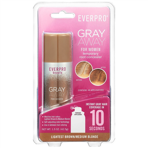 12 Units of Everpro Gray Away for Women - Lightest Brown/Medium Blonde - 1.5oz - MSRP $156 - Like New (Lot # 102-LK657356)