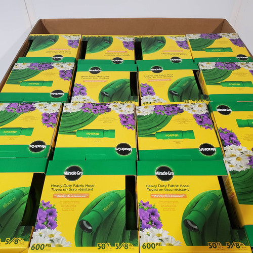 156 units of Miracle-Gro Heavy Duty Fabric Hoses (2 Sizes) - MSRP $7,857 -  Like New (Lot # 749337)