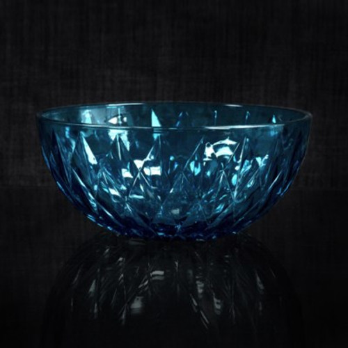 12 Units of Glass Bowl Blue 7" " - MSRP 108$ - Brand New