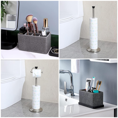 204 units of ZCCZ Toilet Paper Holders & Toothbrush Holder Organizers - MSRP $3,062 - Brand New (Lot # 958904)