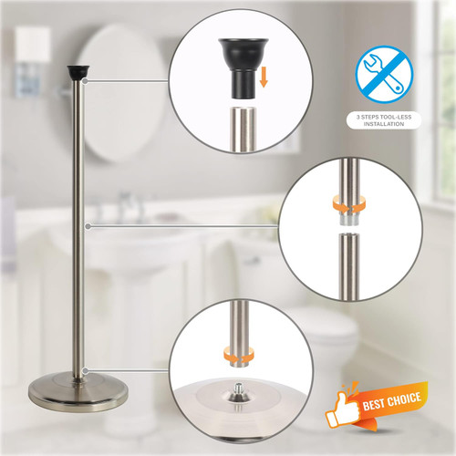 424 units of ZCCZ Brushed Nickel Toilet Paper Holders - MSRP $5,491 - Brand New (Lot # 958905)