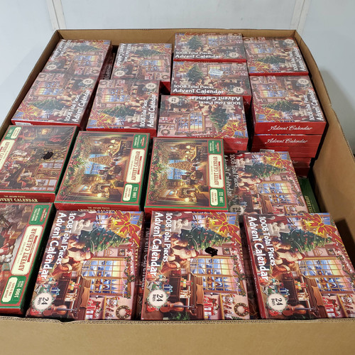 268 units of Christmas Advent Calendars Puzzles - MSRP $5,827 - Like New (Lot # 947618)
