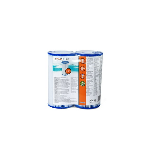 190 units of Flowclear Pool Filter Cartridges - White - 4 X 10 Inches (Packs of 2) - MSRP $2,466 - Like New (Lot # 962028)