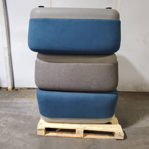 3 units of Haworth Openest Chick Pouf - Square Fabric Seat (Various Colors - MSRP $4,500 - Like New (Lot # 967602)