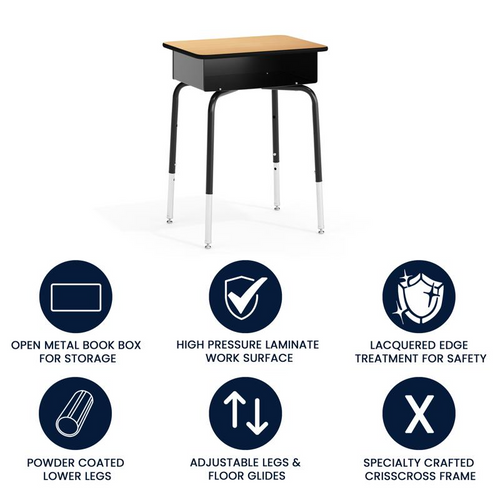 19 units of Flash Furniture Student Desks - MSRP $4,617 - Like New (Lot # 962910)