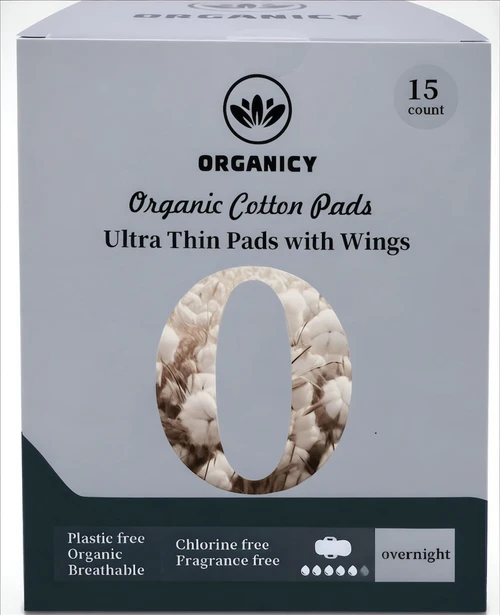 415 units of 100% Organic Cotton - Unscented Feminine Sanitary Pads (Overnight Sizes) - MSRP $5,984 - Like New (Lot # 897220)