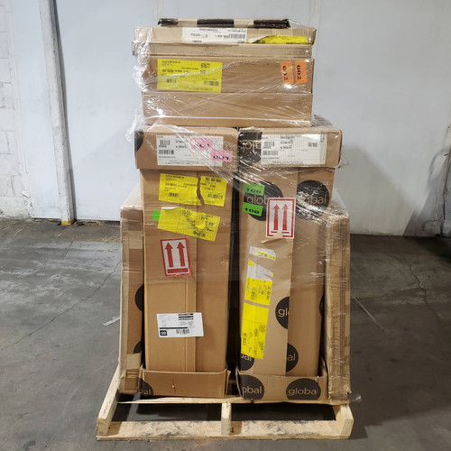 2 units of Offices To Go Reception Suites - 84" x 72" x 42.5" - Absolute Acajou - MSRP $4,000 - Brand New (Lot # 1011415)
