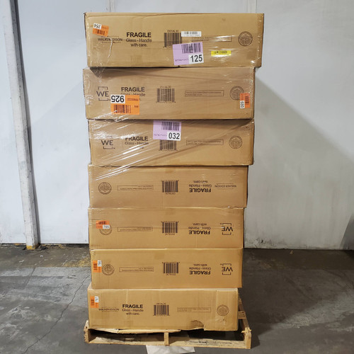 14 units of L-Shaped Glass Top Computer Desks - MSRP $5,670 - Like New (Lot # 1013911)