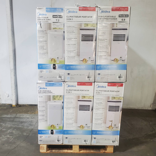 18 units of Midea Air Conditioners - MSRP $6,634 - Returns (Lot # 1018814)