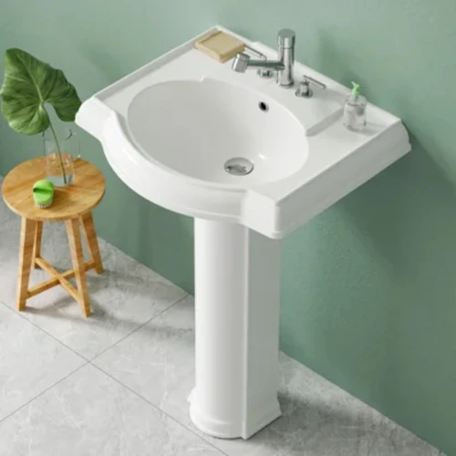8 units of 23" W x 19" D Pedestal Rectangular Vitreous China Sinks - MSRP $4,400 - Like New (Lot # 1035110)