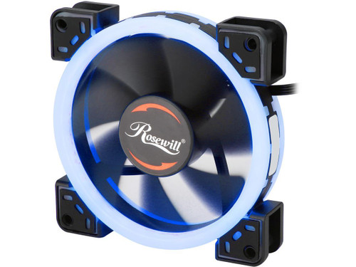 47 Units of Rosewill 120mm Silent Dual Ring of Blue LED PWM Fans - MSRP 940$ - Brand New (Lot # CP545730)