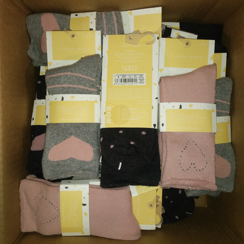 24 Units of Assorted Socks Girl Patterned Thermal No Cuff Size 6 (29-31) - MSRP 432$ - Brand New (Lot # CP5439103)