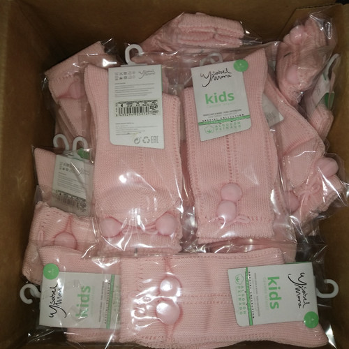 42 Units of Pink Socks Kids Celebration Pom Pom High Size 4 (27-29) - MSRP 546$ - Brand New (Lot # CP5439173)
