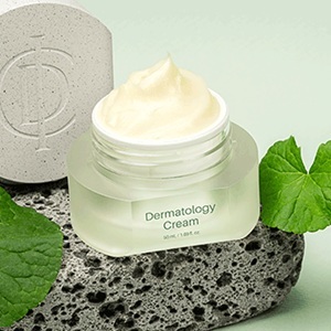 Incellderm ICD Dermatology Cream lifestyle image with a gray rock