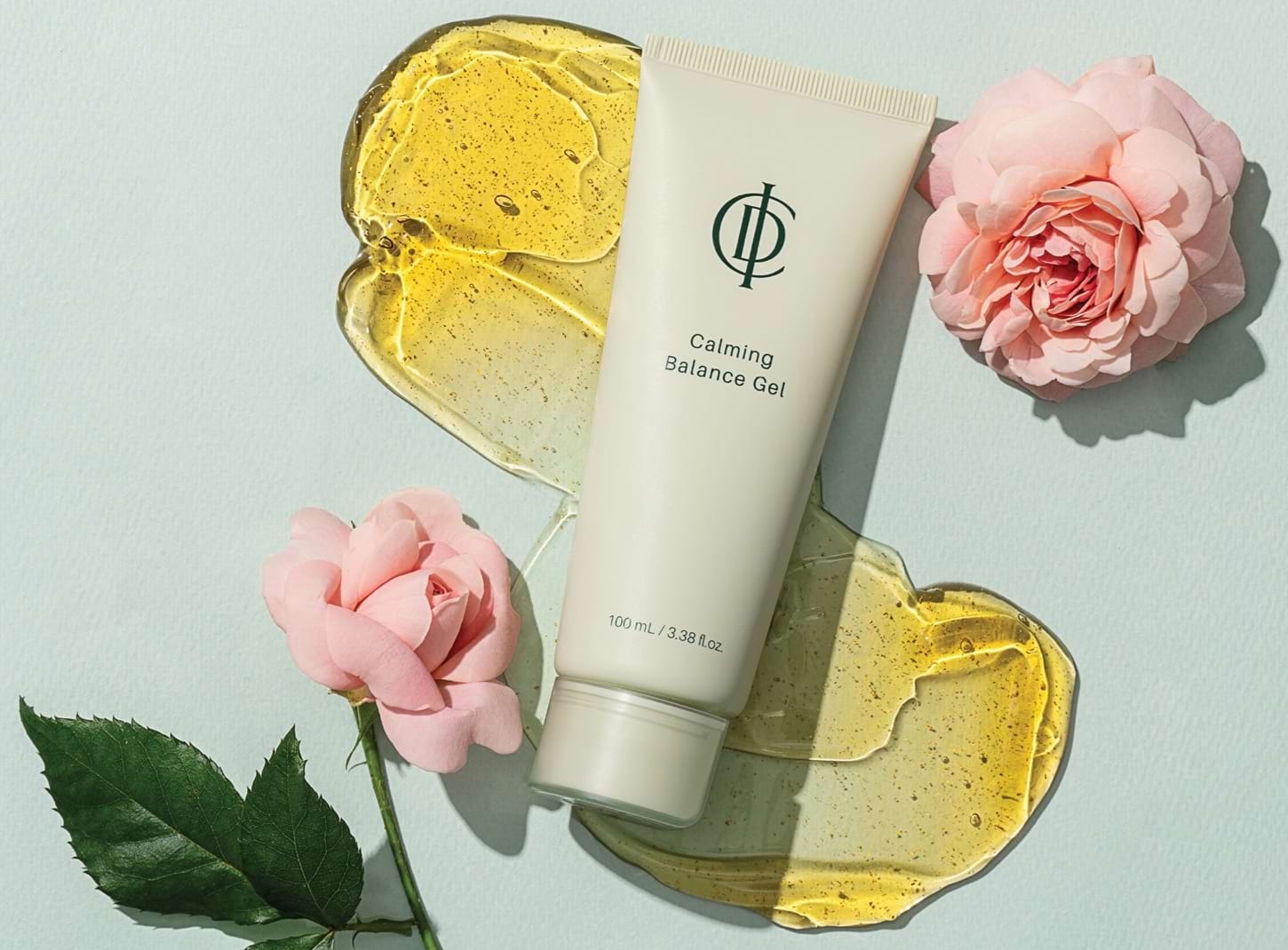 Incellderm ICD Calming Balance Gel with flowers and texture