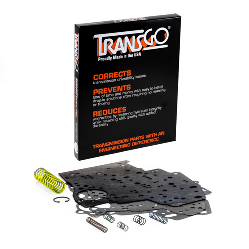 Corrects/Prevents/Reduces:
Soft, late shifts
3rd clutch burn-up
Rough 1-2
Over sensitive passing gear