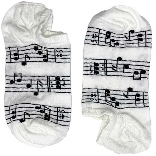 Musical Notes White Short (Women)