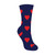 Sweet Hearts Fuzzy Socks Navy (Women)