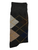 Charcoal Diamond Suit Socks Blue Brown & Beige (Mens) - yellow line