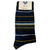 Dark Suit Socks Striped Baby Blue , Yellow & Charcoal (Mens)
