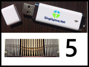 25 Hymns Volume 5 ORGAN Accompaniment MP3s on USB Thumb Drive