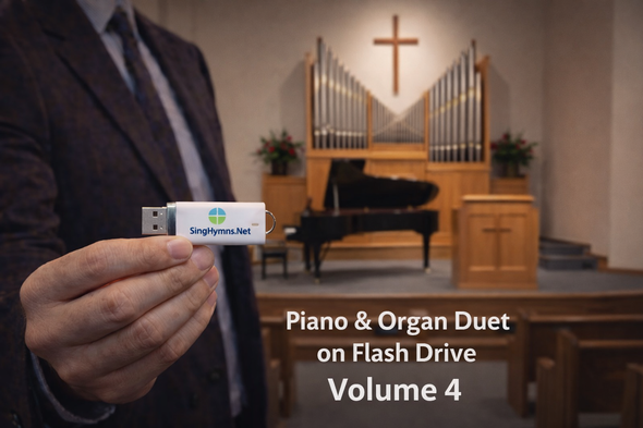 Piano and Organ Duet Hymn Accompaniment Volume 4 USB Flash Drive 25 Hymns