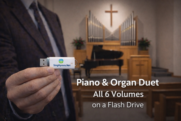Piano and Organ Duet Hymn Accompaniment All 6 Volumes USB Flash Drive 150 Hymns