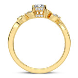 Photo of Hua 7/8 ct tw. Pear Solitaire Engagement Ring 14K Yellow Gold