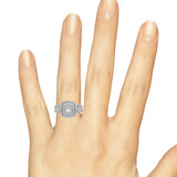 Photo of Zenevieva 1 3/4 ct tw. Princess Solitaire Engagement Ring 14K White Gold [BT5023WE-H090]