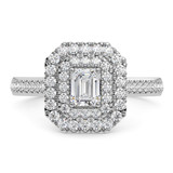 Photo of Azalea 1 1/2 ct tw. Emerald Solitaire Engagement Ring 14K White Gold