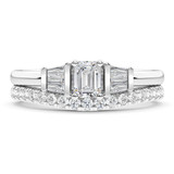 Photo of Javan 1 1/3 ct tw. Emerald Solitaire Bridal Set Platinum