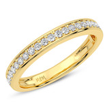 Photo of Sapphira 2 ct tw. Emerald Solitaire Bridal Set 14K Yellow Gold