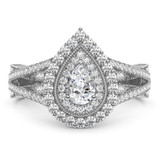 Photo of Acadia 2 ct tw. Pear Solitaire Bridal Set 14K White Gold