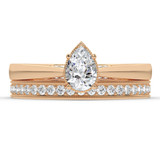 Photo of Hailey 1 1/2 ct tw. Pear Solitaire Bridal Set 14K Rose Gold