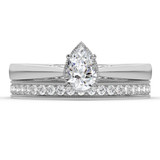 Photo of Hailey 1 1/2 ct tw. Pear Solitaire Bridal Set 14K White Gold
