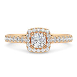 Photo of Dmitri 2 1/4 ct tw. Cushion Solitaire Bridal Set 14K Rose Gold