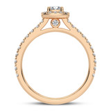 Photo of Dmitri 2 1/4 ct tw. Cushion Solitaire Bridal Set 14K Rose Gold