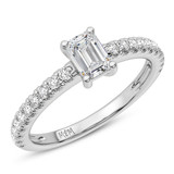 Photo of Kiyari 2 ct tw. Emerald Solitaire Bridal Set 14K White Gold