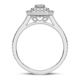 Photo of Azalea 2 ct tw. Emerald Solitaire Bridal Set Platinum