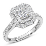 Photo of Azalea 2 ct tw. Emerald Solitaire Bridal Set 14K White Gold