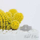 Photo of Azalea 2 ct tw. Emerald Solitaire Bridal Set 14K White Gold