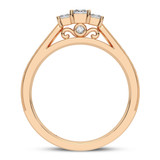 Photo of Bette 7/8 ct tw. Princess Solitaire Bridal Set 14K Rose Gold