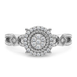 Photo of Griffin 1/2 ct tw. Round Cluster Bridal Set 14K White Gold