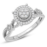 Photo of Griffin 1/2 ct tw. Round Cluster Bridal Set 14K White Gold