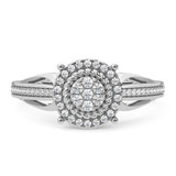 Photo of Ronan 3/8 ct tw. Round Cluster Bridal Set 14K White Gold [BT5037WE-C000]