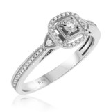 Photo of Ida 1/3 cttw Princess Cut Bridal Set 10K White Gold [BT204WE-C000]