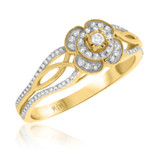 Photo of Dolley 3/8 cttw Fancy Cut Bridal Set 10K Yellow Gold [BT205YE-C000]