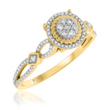 Photo of Gage 1/2 cttw Round Cut Bridal Set 10K Yellow Gold [BT207YE-C000]